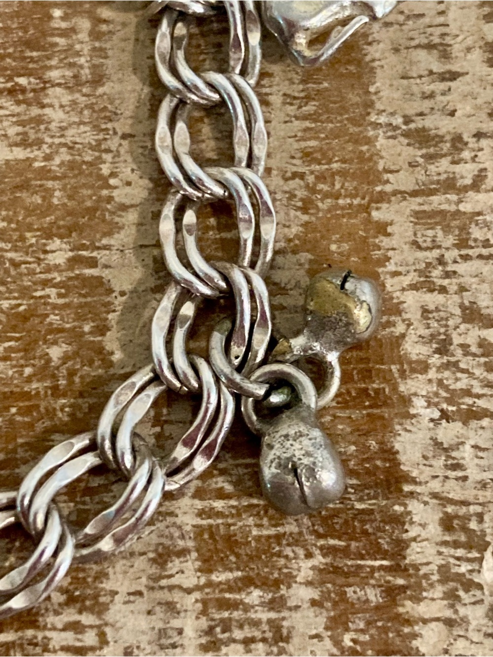 Silver Charm Bracelet with Bell, Fairy, Horse Charms 7” to 7.5” Long - Picture 3 of 16
